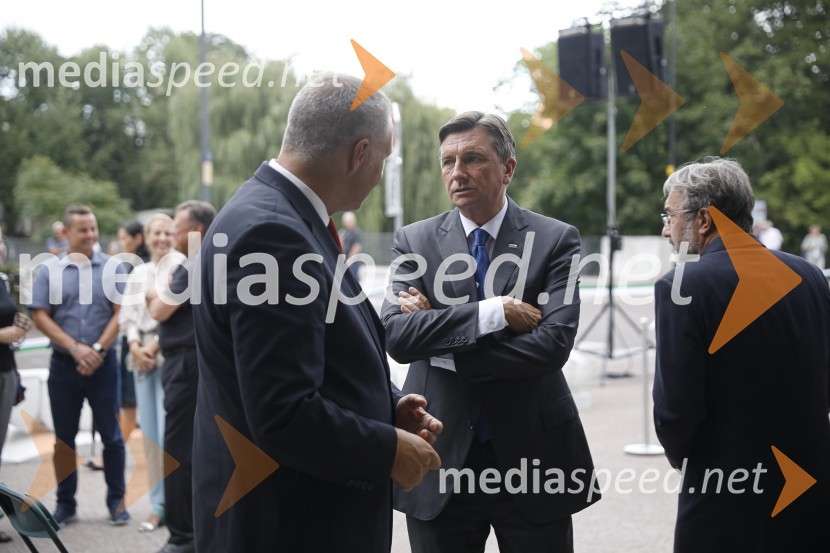 mag. Dejan  Židan, Poslanec Državnega zbora Republike Slovenije;  Borut Pahor, predsednik Republike Slovenije;  ... Odkritje spomenika, posvečenega 100. obletnici priključitve Prekmurja in združitve prekmurskih Slovencev z matičnim narodom