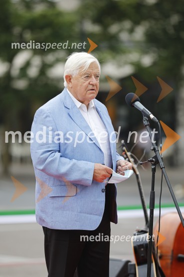  Milan Kučan, nekdanji predsednik Republike SlovenijeOdkritje spomenika, posvečenega 100. obletnici priključitve Prekmurja in združitve prekmurskih Slovencev z matičnim narodom