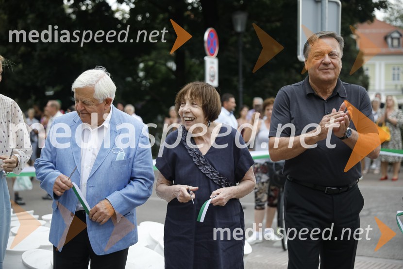  Milan Kučan, nekdanji predsednik Republike Slovenije;  ... ;  Zoran Janković, župan, Mestna občina LjubljanaOdkritje spomenika, posvečenega 100. obletnici priključitve Prekmurja in združitve prekmurskih Slovencev z matičnim narodom