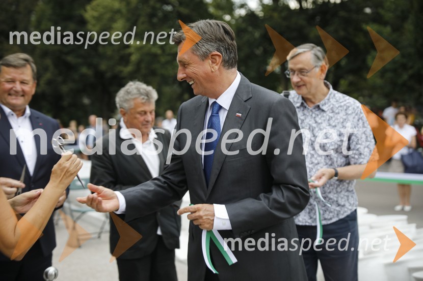 dr. Aleksander Jevšek, župan, Mestna občina Murska Sobota;  ... ;  Borut Pahor, predsednik Republike Slovenije;  Danilo Türk, nekdanji predsednik Republike SlovenijeOdkritje spomenika, posvečenega 100. obletnici priključitve Prekmurja in združitve prekmurskih Slovencev z matičnim narodom