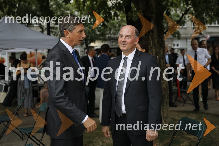  Borut Pahor, predsednik Republike Slovenije;  Timur Ejvazov, Ruski veleposlanik v SlovenijiOdkritje spomenika, posvečenega 100. obletnici priključitve Prekmurja in združitve prekmurskih Slovencev z matičnim narodom