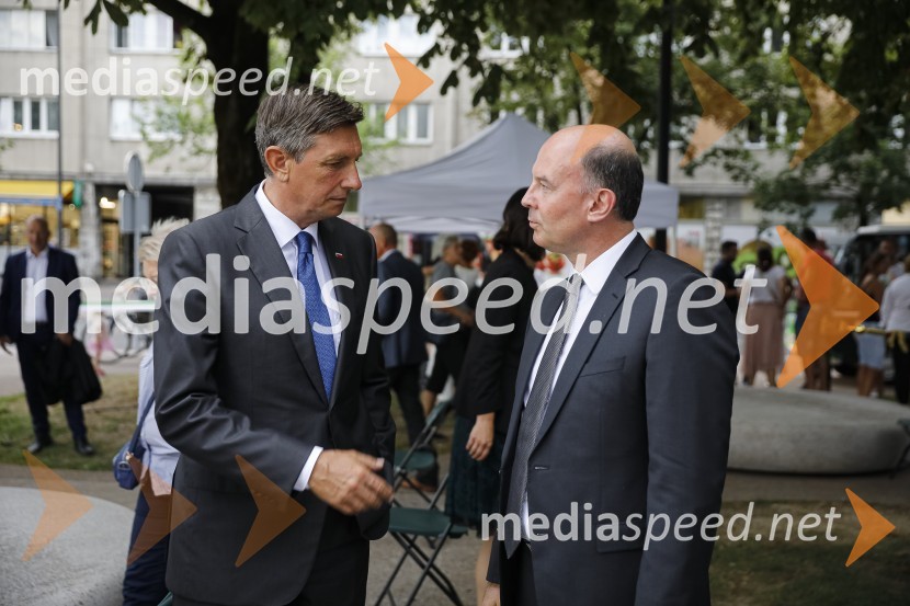  Borut Pahor, predsednik Republike Slovenije;  Timur Ejvazov, Ruski veleposlanik v SlovenijiOdkritje spomenika, posvečenega 100. obletnici priključitve Prekmurja in združitve prekmurskih Slovencev z matičnim narodom