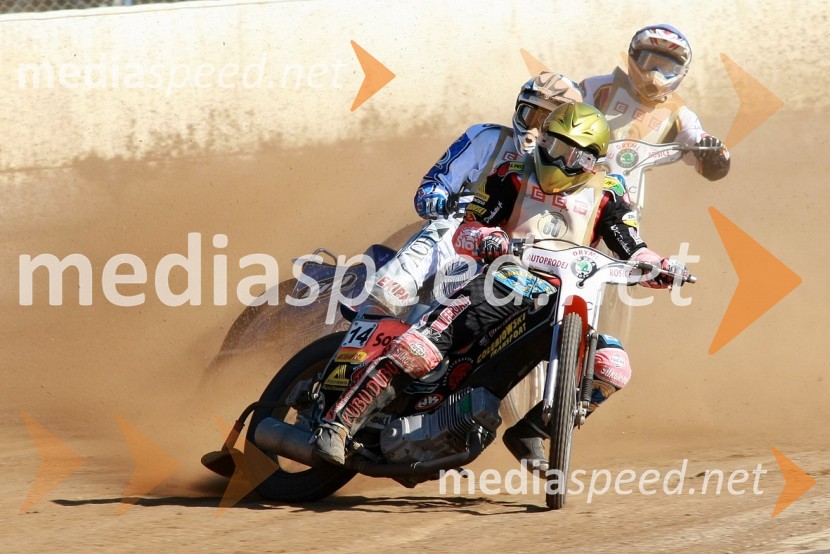 Matej Ferjan, Madžarska, Matej Žagar, Slovenija (AMTK Ljubljana) in Filip Šitera, ČeškaSPEEDWAY, 60. Zlata čelada