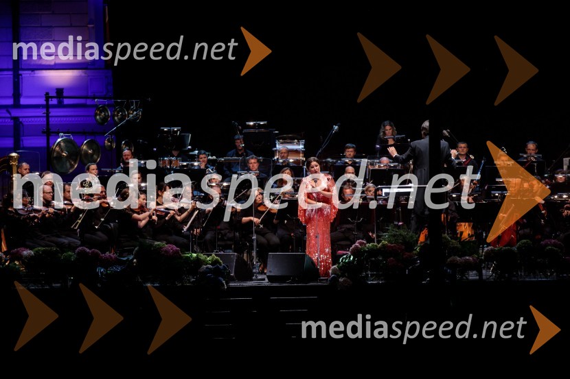  Anna Netrebko, sopranistkaAna Netrebko in Jusif Ejvazov, koncert opernih arij, 68. Ljubljana Festivala