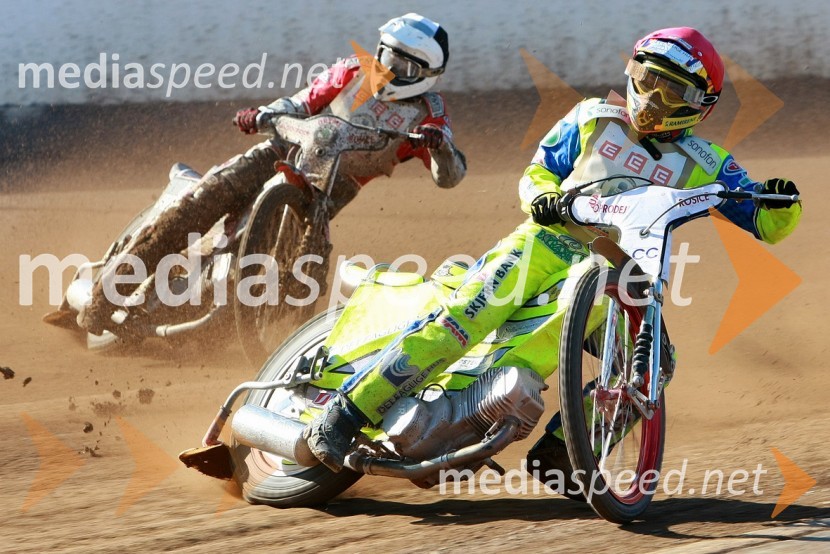 Matej Kus, Češka, in Kenneth Bjerre, DanskaSPEEDWAY, 60. Zlata čelada