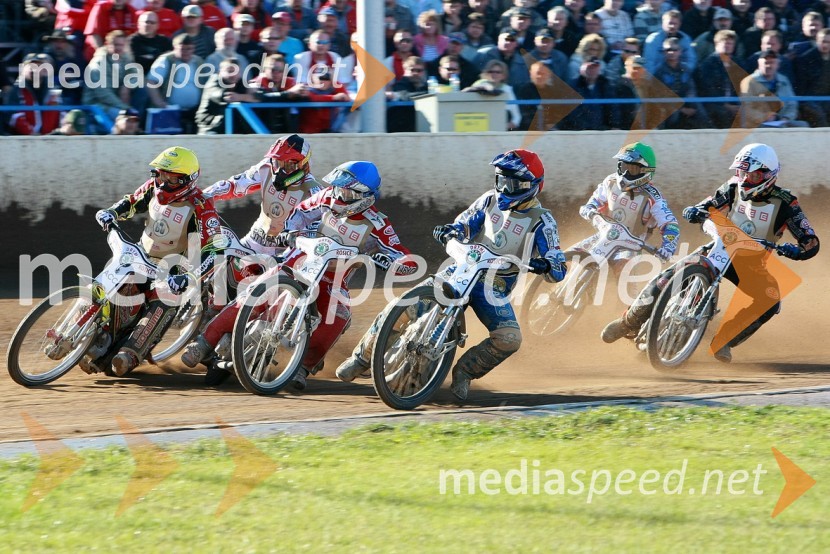 Leigh Adams, Avstralija, Adrian Miedzinski, Poljska, Jesper B. Monberg, Danska, Jurica Pavlic, Hrvaška, Wieslaw Jagus, Poljska in Peter Karlsson, ŠvedskaSPEEDWAY, 60. Zlata čelada