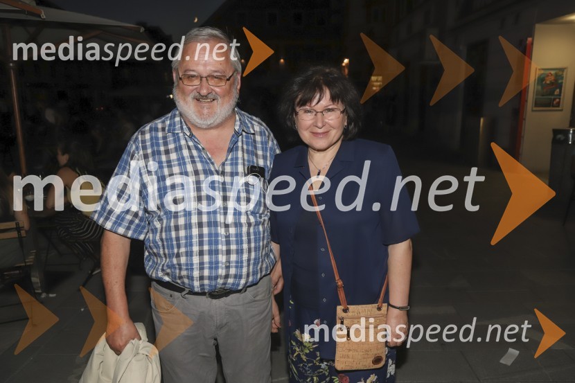 prof. dr. Igor Tičar, nekdanji rektor, Univerza v Mariboru;  Jolanda TičarOtvoritev fontane na Glavnem trgu, Maribor