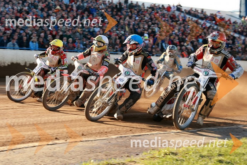 Leigh Adams, Avstralija, Matej Ferjan, Madžarska, Peter Karlsson, Švedska, Karol Zabik, Poljska in Hans N. Andersen, DanskaSPEEDWAY, 60. Zlata čelada