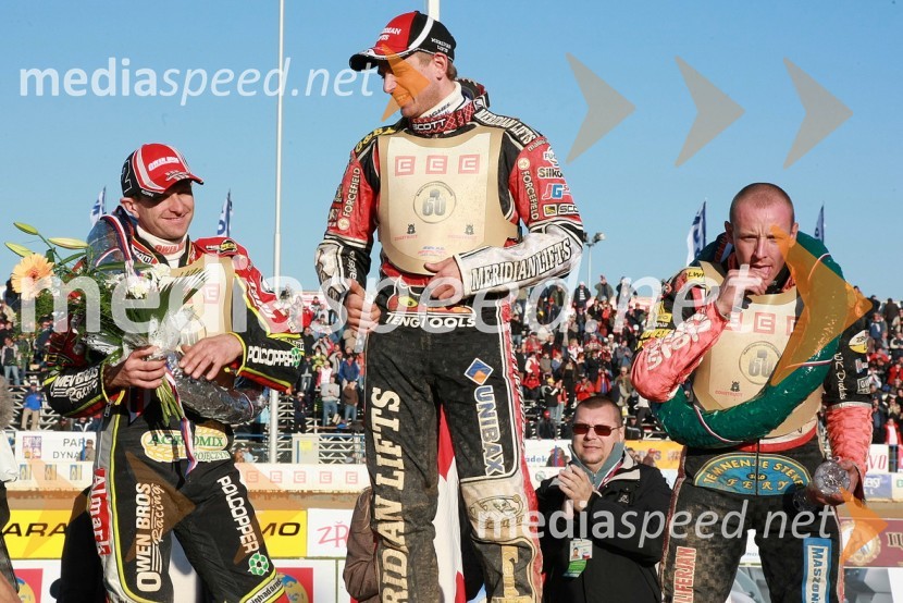 Leigh Adams, Avstralija, Hans N. Andersen, Danska in Matej Ferjan, MadžarskaSPEEDWAY, 60. Zlata čelada