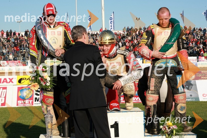 Leigh Adams, Avstralija, Hans N. Andersen, Danska in Matej Ferjan, MadžarskaSPEEDWAY, 60. Zlata čelada