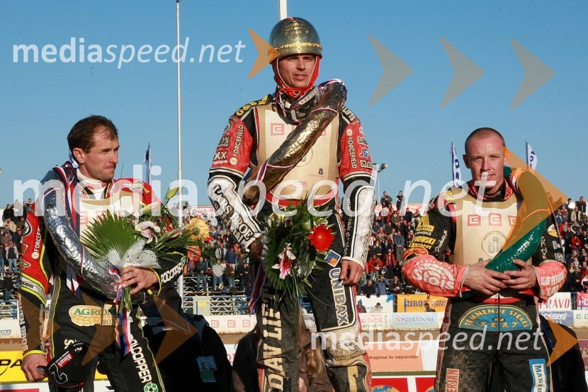 Leigh Adams, Avstralija, Hans N. Andersen, Danska in Matej Ferjan, MadžarskaSPEEDWAY, 60. Zlata čelada