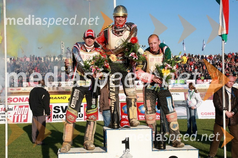 Leigh Adams, Avstralija, Hans N. Andersen, Danska in Matej Ferjan, MadžarskaSPEEDWAY, 60. Zlata čelada