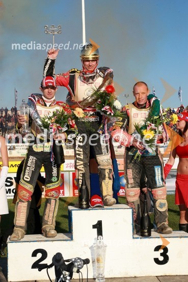 Leigh Adams, Avstralija, Hans N. Andersen, Danska in Matej Ferjan, MadžarskaSPEEDWAY, 60. Zlata čelada