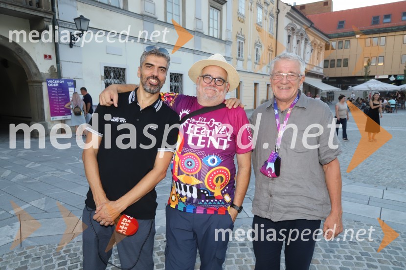  Bor Greiner, odgovorni urednik, Radio City;  Goro Osojnik, igralec;  Boris Črnčič Boco, Narodni dom MariborSiti hlapci in sobotno dogajanje, Festival Lent 2020