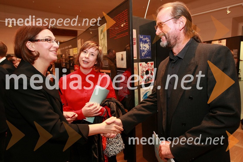 Mirjana Koren, direktorica Pokrajinskega muzeja Maribor, Heda Šolar, načelnica za kulturo mesta Zagreb in ...Zlata petdeseta, otvoritev razstave Ivo Robić