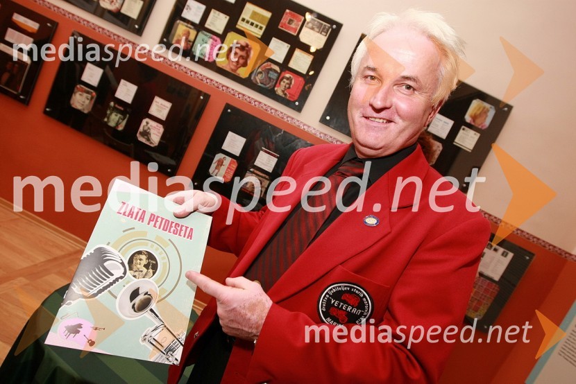 Stanko Kokol, predsednik Veteran kluba MariborZlata petdeseta, otvoritev razstave Ivo Robić