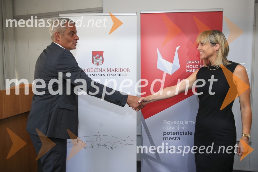  Aleksander Saša Arsenovič, župan, Mestna občina Maribor; mag. Lidija Pliberšek, direktorica Pogrebnega podjetje Maribor d.d. in predsednica ASCEJavni holding Maribor, predstavitev, novinarska konferenca