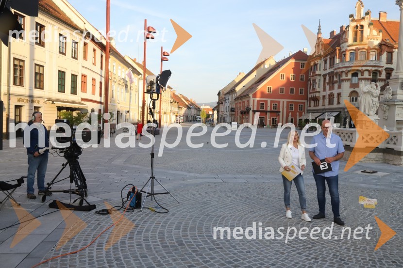  ... ;  Veronika Žajdela, voditeljica;  Matej  Korošec, novinarZadnja poletna oddaja Dobro jutro iz mariborskega studia RTV SLO