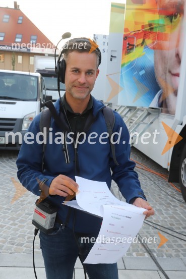  Andrej Geržina, TV voditeljZadnja poletna oddaja Dobro jutro iz mariborskega studia RTV SLO