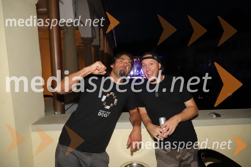  David  Kovšca – Buda, pevec skupine Elvis Jackson;  Marko Soršak-Soki, bobnar, skupina Elvis Jackson2B band, Elvis Jackson in sobotno dogajanje, Festival Lent 2020