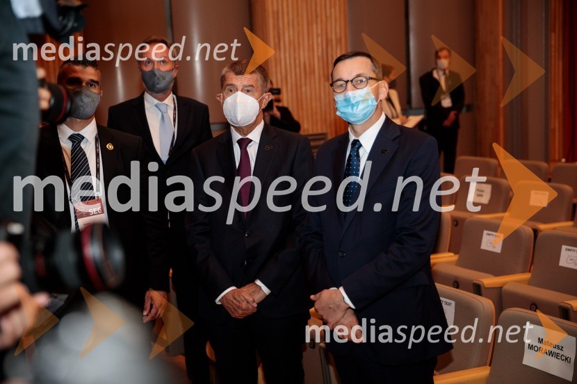  ... ;  ... ;  Andrej Babiš, predsednik Češke vlade;  Mateusz  Morawiecki, predsednik vlade Republike Poljske15. mednarodna konferenca Blejski strateški forum
