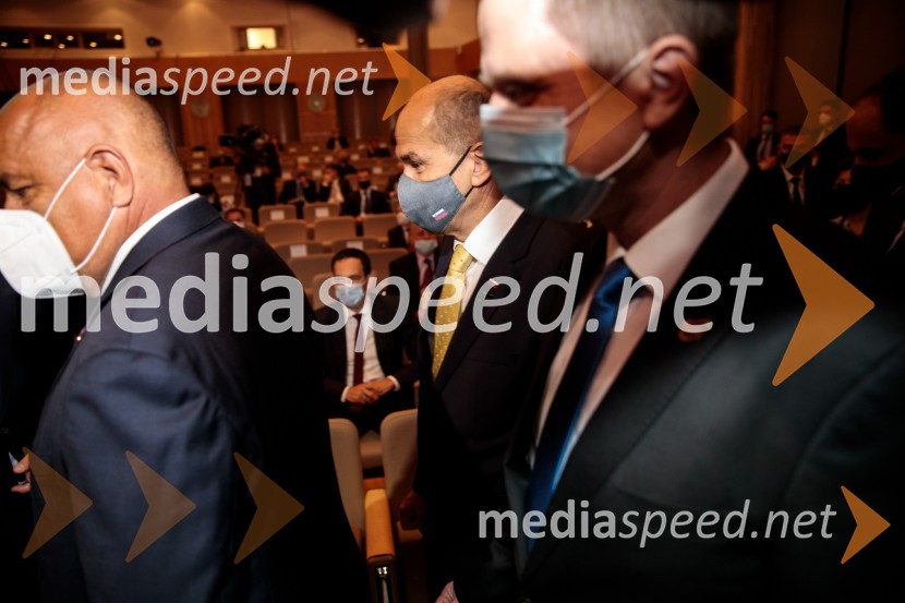  Bojko Borisov, predsednik Vlade Republike Bolgarije;  Janez Janša, predsednik vlade RS;  ... 15. mednarodna konferenca Blejski strateški forum