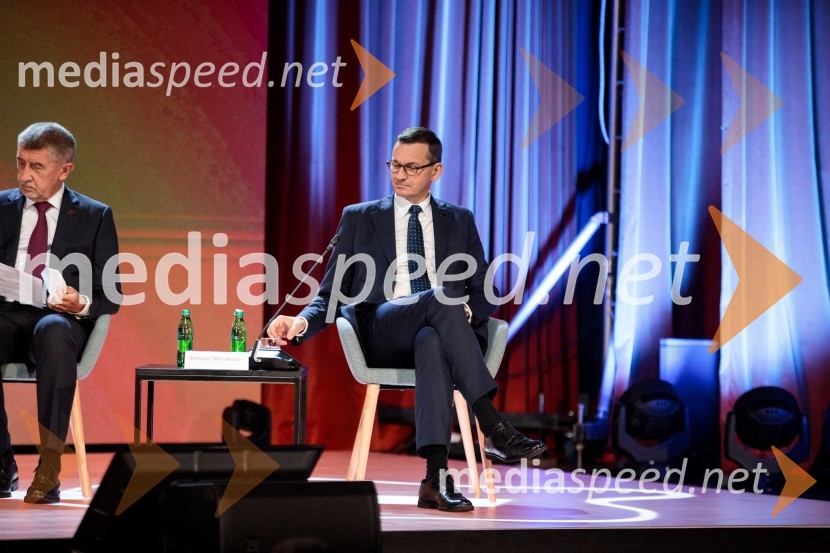  Andrej Babiš, predsednik Češke vlade;  Mateusz  Morawiecki, predsednik vlade Republike Poljske15. mednarodna konferenca Blejski strateški forum