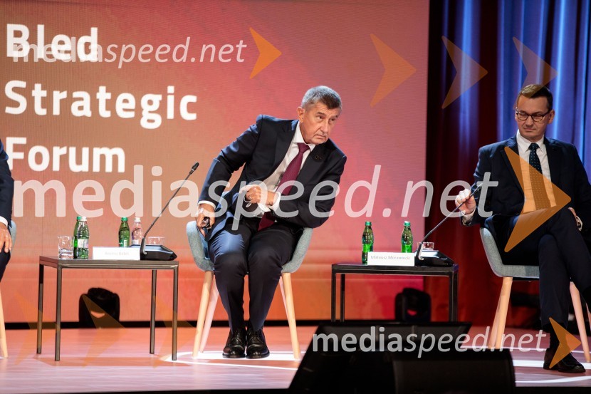  Andrej Babiš, predsednik Češke vlade;  Mateusz  Morawiecki, predsednik vlade Republike Poljske15. mednarodna konferenca Blejski strateški forum
