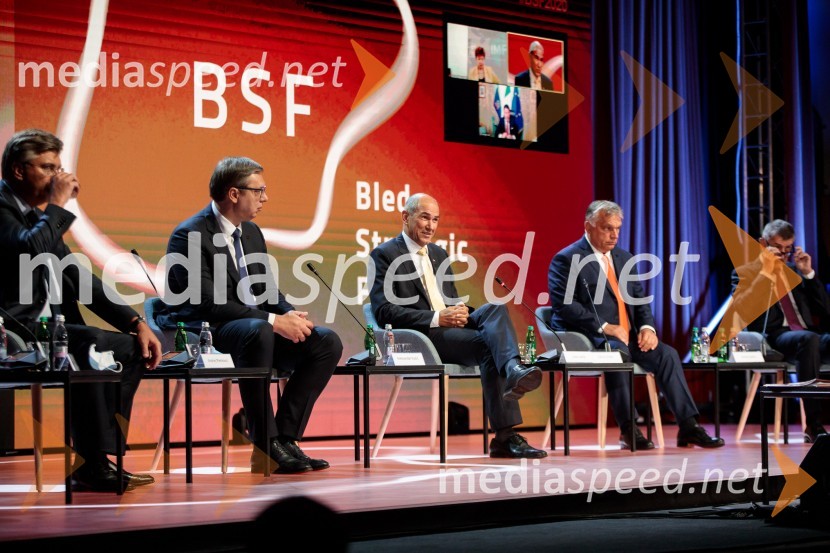  Andrej  Plenković, predsednik Vlade Republike Hrvaške;  Aleksandar Vučić, predsednik Republike Srbije;  Janez Janša, predsednik vlade RS;  Viktor Orbán, predsednik madžarske vlade;  Andrej Babiš, predsednik Češke vlade15. mednarodna konferenca Blejski strateški forum