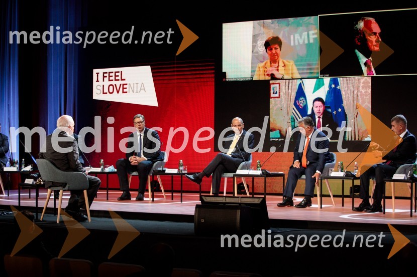  ... ;  Aleksandar Vučić, predsednik Republike Srbije;  Janez Janša, predsednik vlade RS;  Viktor Orbán, predsednik madžarske vlade;  Andrej Babiš, predsednik Češke vlade15. mednarodna konferenca Blejski strateški forum