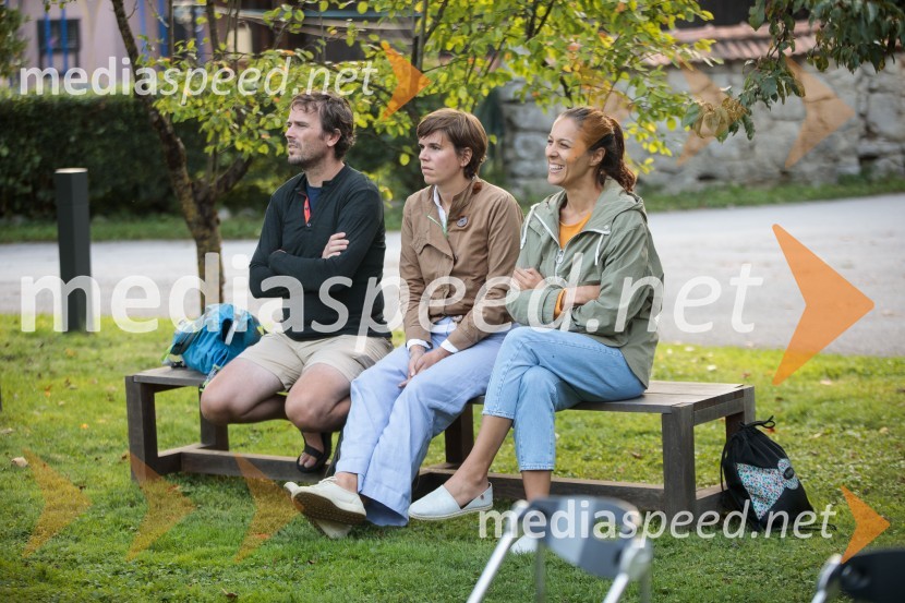 Marcel Štefančič in Boštjan Videmšek, pogovor na Škrabčevi domačiji