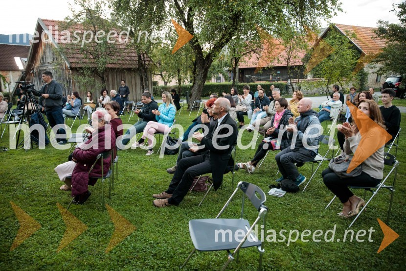 Marcel Štefančič in Boštjan Videmšek, pogovor na Škrabčevi domačiji