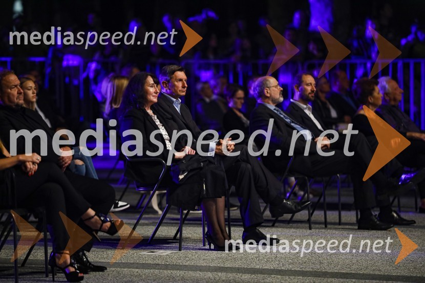 Tanja Pečar, odvetnica;  Borut Pahor, predsednik Republike SlovenijePoletna noč, gala koncert v okviru 68. Ljubljana Festivala