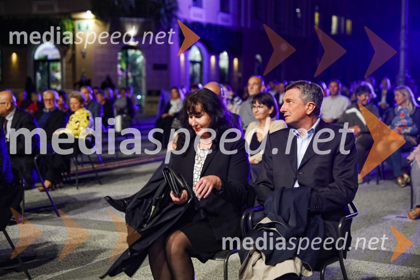  Tanja Pečar, odvetnica;  Borut Pahor, predsednik Republike SlovenijePoletna noč, gala koncert v okviru 68. Ljubljana Festivala