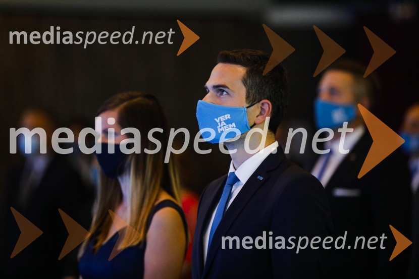  Marjeta Tonin;  Matej Tonin, podpredsednik vlade in minister za obrambo20 let stranke Nova Slovenija