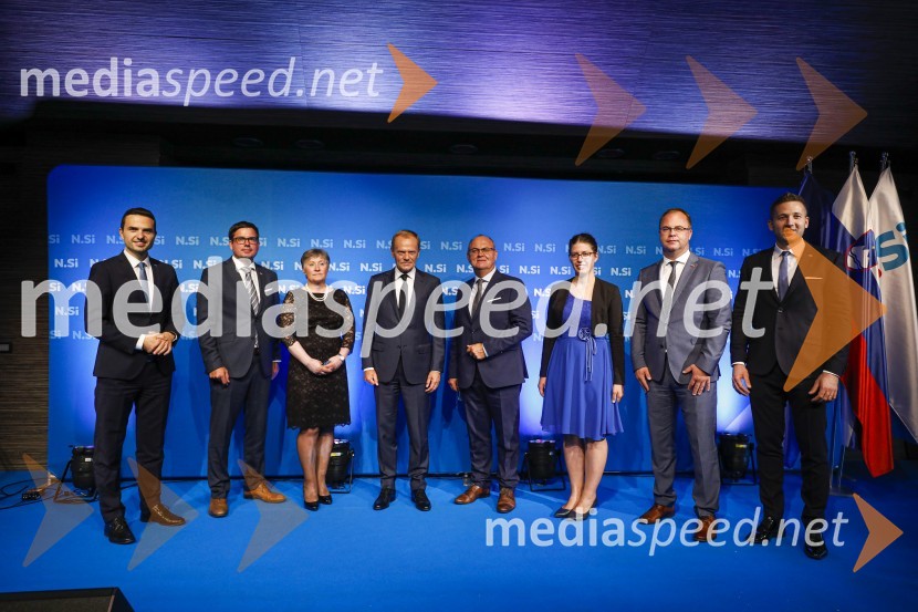  Matej Tonin, podpredsednik vlade in minister za obrambo;  ... ;  ... ;  Donald Tusk, predsednik Evropske ljudske stranke, nekdanji predsednik Evropskega sveta;  ... ;  ... ;  ... ;  ... 20 let stranke Nova Slovenija