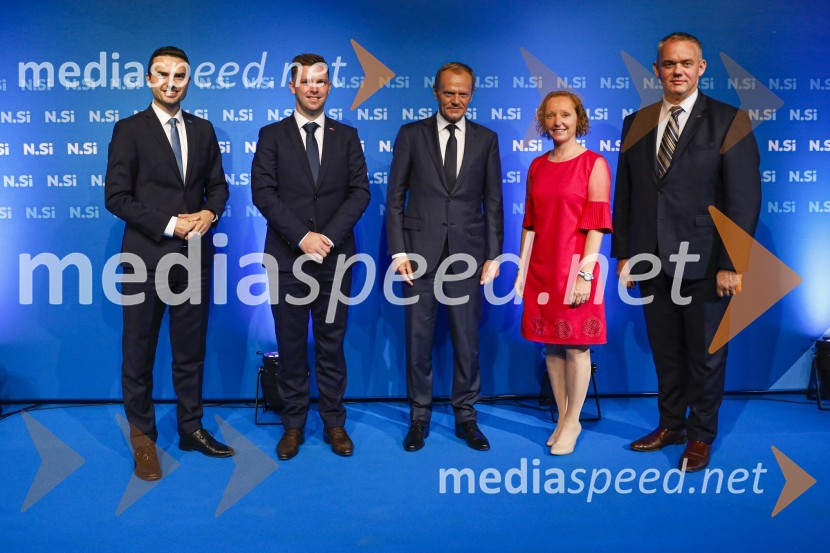  Matej Tonin, podpredsednik vlade in minister za obrambo;  ... ;  Donald Tusk, predsednik Evropske ljudske stranke, nekdanji predsednik Evropskega sveta;  ... ;  ... 20 let stranke Nova Slovenija