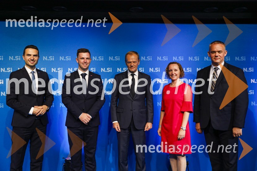 Matej Tonin, podpredsednik vlade in minister za obrambo;  ... ;  Donald Tusk, predsednik Evropske ljudske stranke, nekdanji predsednik Evropskega sveta;  ... ;  ... 20 let stranke Nova Slovenija