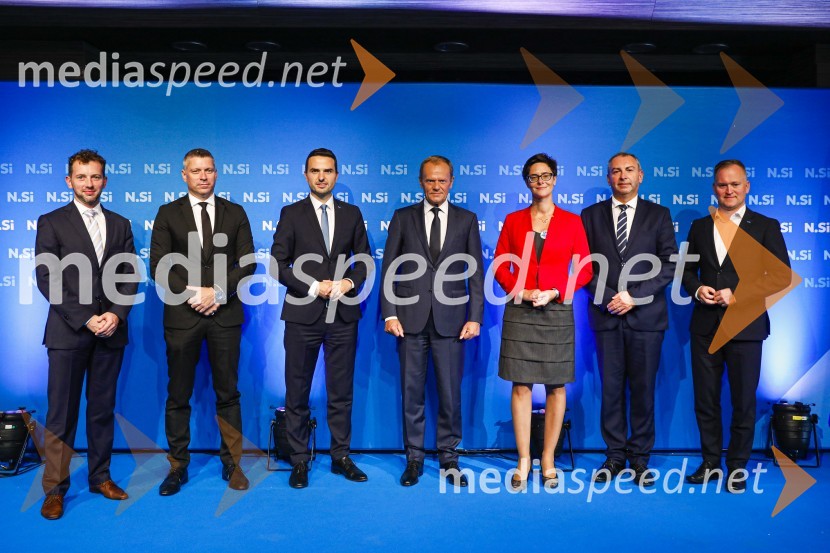  ... ;  ... ;  Matej Tonin, podpredsednik vlade in minister za obrambo;  Donald Tusk, predsednik Evropske ljudske stranke, nekdanji predsednik Evropskega sveta;  ... ;  ... ;  ... 20 let stranke Nova Slovenija