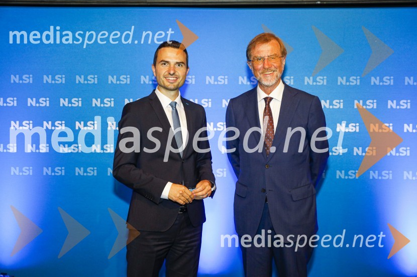  Matej Tonin, podpredsednik vlade in minister za obrambo;  Lojze Peterle, slovenski politik20 let stranke Nova Slovenija