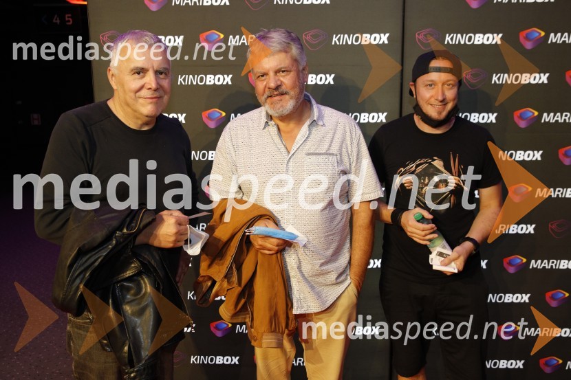  Zoran Predin, glasbenik; prof. dr. Andrej Predin, Fakulteta za energetiko UM;  Marko Soršak-Soki, bobnar, skupina Elvis JacksonBiti Mario, premiera filma v Mariboxu