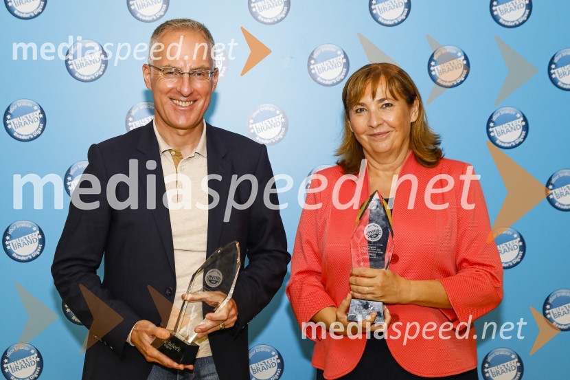  Igor Evgen Bergant, novinar in TV voditelj;  Tanja Starič, voditeljica, Odmevi, RTV SlovenijaTrusted Brand 2020, podelitev priznanj