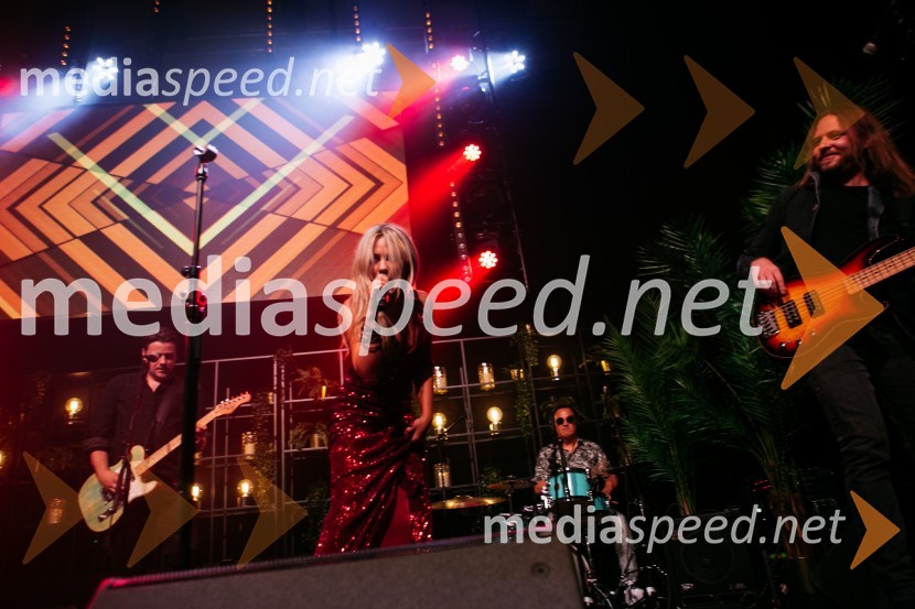  Peter Hudnik, King Foo, kitarist;  Aleksandra Josić, skupina King Foo, pevka;  Rok Golob, King Foo, bobnar;  Matej Sušnik, King Foo, basistFatalni moški 2020 je Miha Deželak