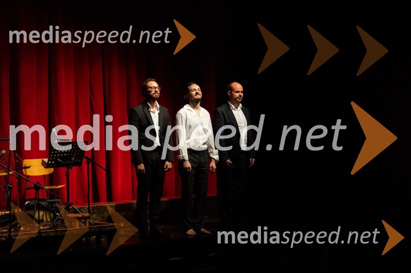  Miha Rodman, igralec;  Blaž Setnikar, igralec;  Gregor Zorc, igralecŠkofjeloški pasijon, premiera, Prešernovo gledališče Kranj