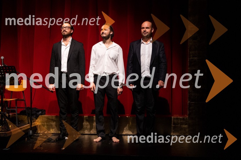  Miha Rodman, igralec;  Blaž Setnikar, igralec;  Gregor Zorc, igralecŠkofjeloški pasijon, premiera, Prešernovo gledališče Kranj