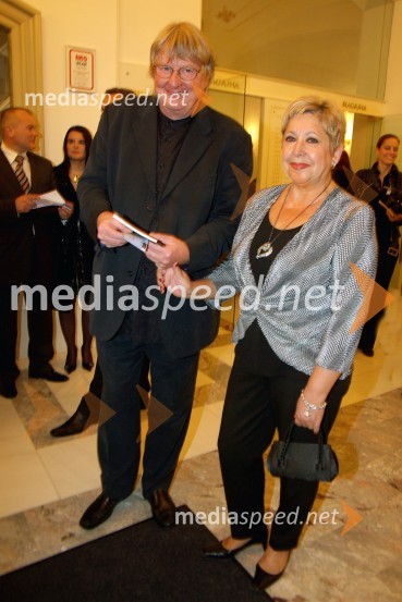 Lovrenc Blaž Arnič, predstavnik Ministrstva za kulturo in njegova žena Zlatomira Nikolova, mezzosopranistkaPremiera opere Madame Butterfly