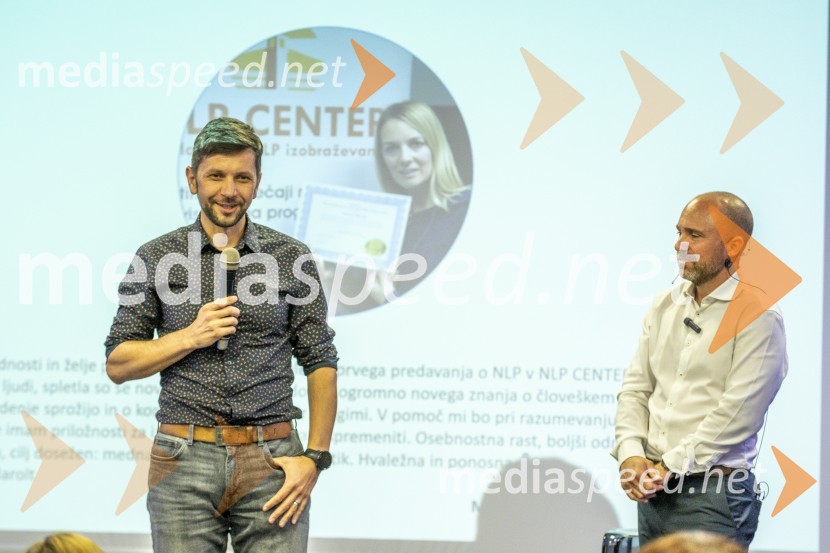  Roman Čretnik, IT Melona;  Gaber Marolt, NLP centerNLP in hipnoza, delavnica Gabra Marolta