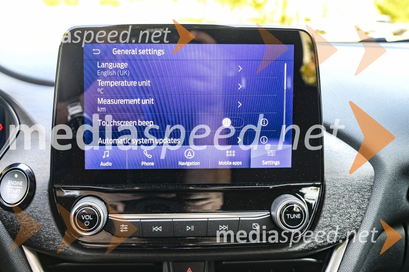 Ford Puma Titanium X - 1.0 EcoBoost Hybrid, mediaspeed test