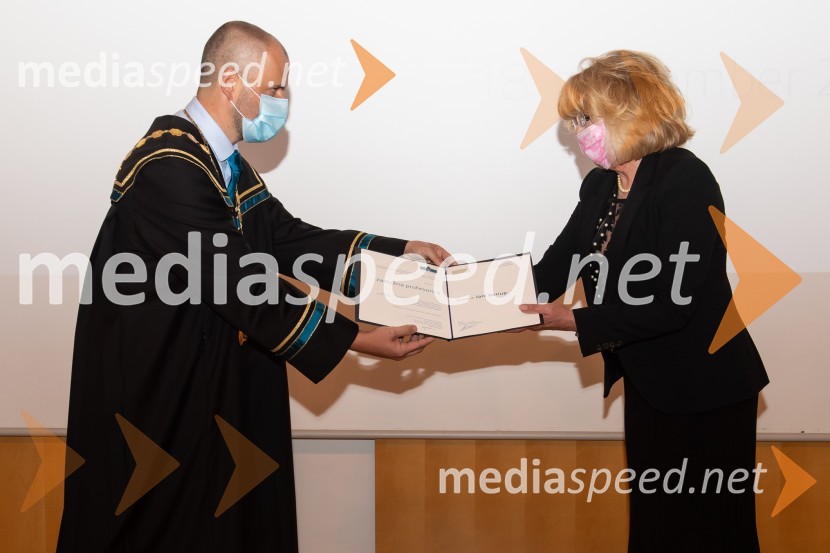 prof. dr. Miralem  Hadžiselimović, Prorektor za infrastrukturo Univerze v Mariboru; prof. dr. Jana Goriup, Filozofska fakulteta, Univerza v MariboruDan univerze v Mariboru 2020