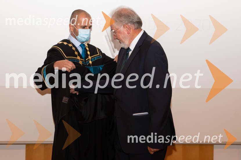 prof. dr. Miralem  Hadžiselimović, Prorektor za infrastrukturo Univerze v Mariboru; prof. dr. Wolfgang Jelinek, Univerza v GradcuDan univerze v Mariboru 2020